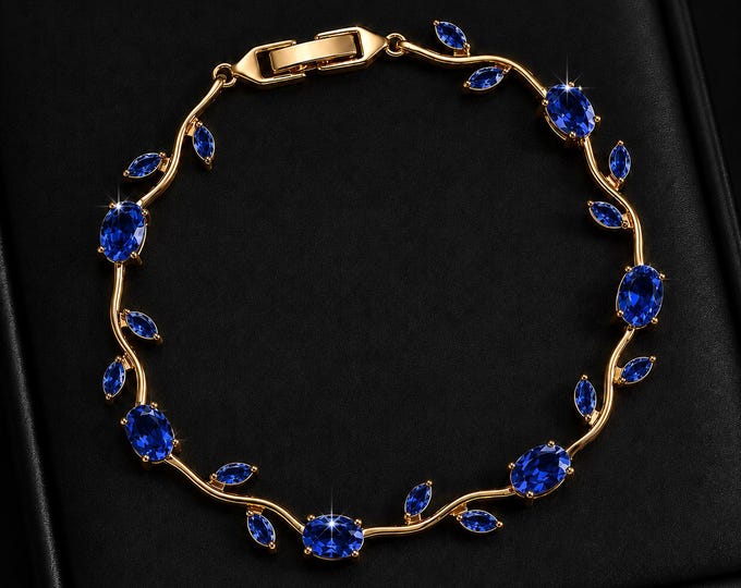 Green Emerald Gold Vine Bracelet